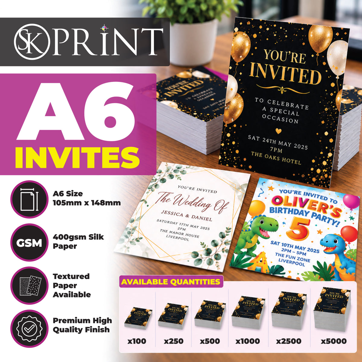 A6 Invitations