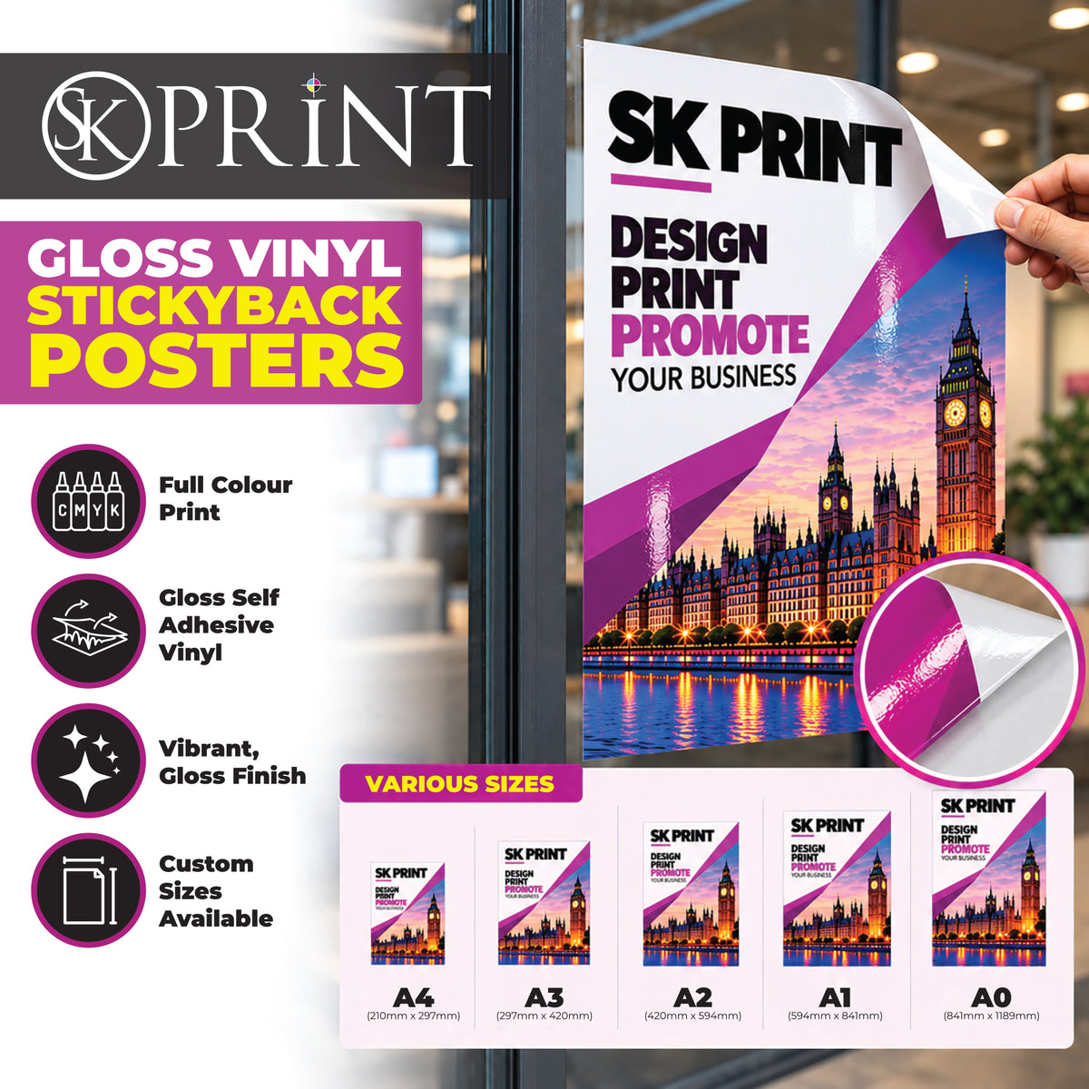 Posters - Gloss Vinyl Stickyback