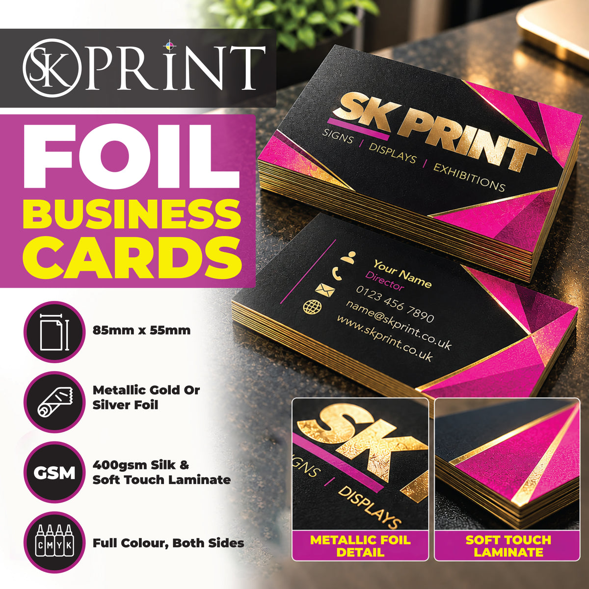 Business Cards - Metallic Foil