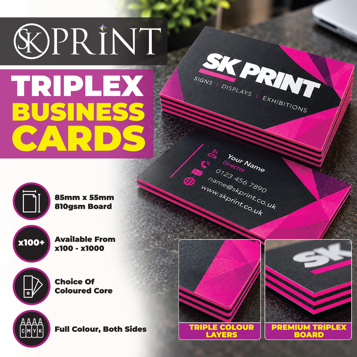 Business Cards - Triple Layer